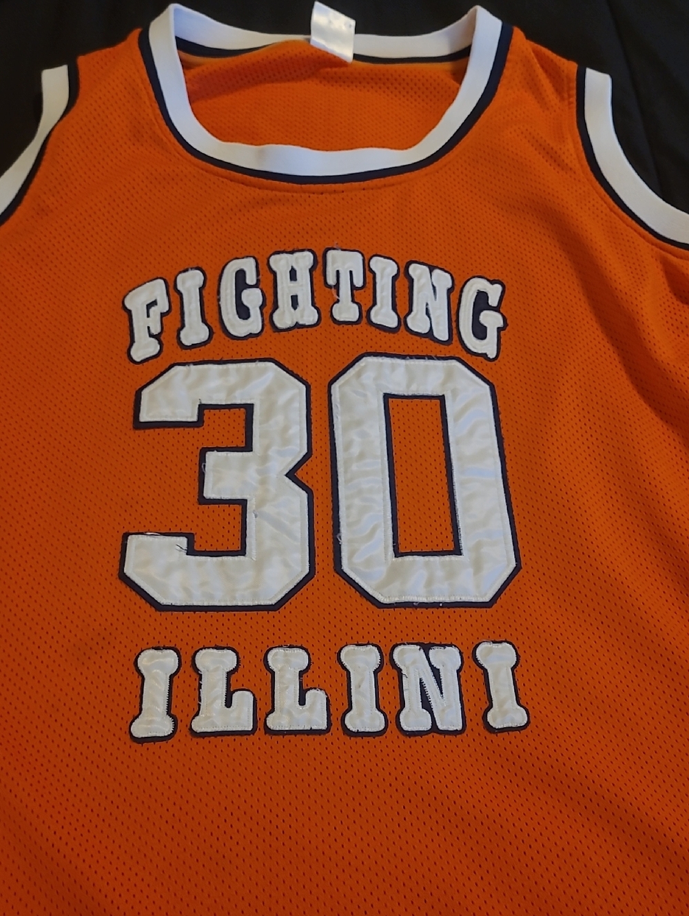 Orange "Fighting Illini" Mesh Basketball Jersey #30 Marcus Liberity Illinois uni